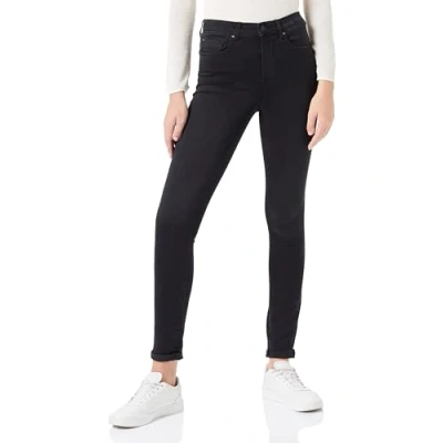 Image of ONLY Women&#039;s Onlpower Royal Hw Push Up Skinny DNM Ext Jeans, Black Denim, S / 30L