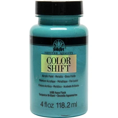 Image of Plaid Folkart Colour Shift Acrylic Paint, Aqua, 4oz/118.2ml