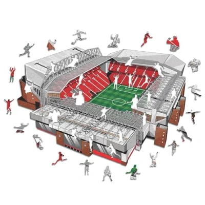 Image of Iconic Puzzles, Liverpool FC Anfield Stadium, 100% eco sustainable wooden puzzle with official license, size S, 150 pieces