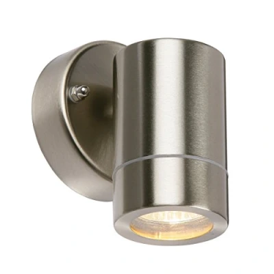 Image of Palin Exterior Interior Stainless Steel Light Outdoor Garden Wall Spotlight Downlight GU10 IP44 Rated