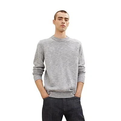 Image of TOM TAILOR Men&#039;s Knitted Jumper in Melange Look 1034333, 31010 Grey White Injected Melange, L