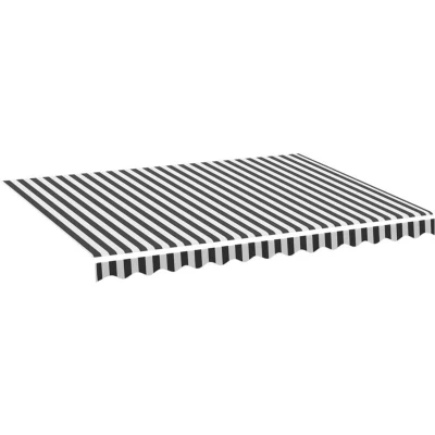 Image of vidaXL Replacement Fabric for Awning Anthracite and White 3.5x2.5 m