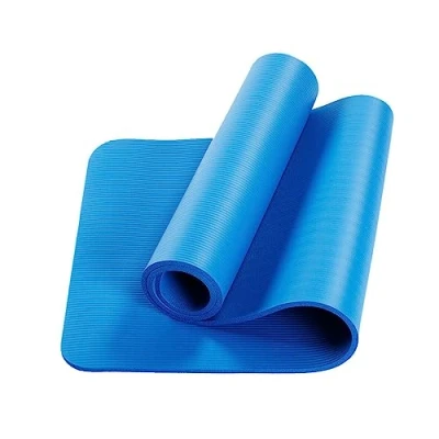 Image of Yoga Mat Exercise Gymnastics Gym Fitness Pilates Workout Non Slip 60 x 180 cm 10mm Thick Foam (BLUE)