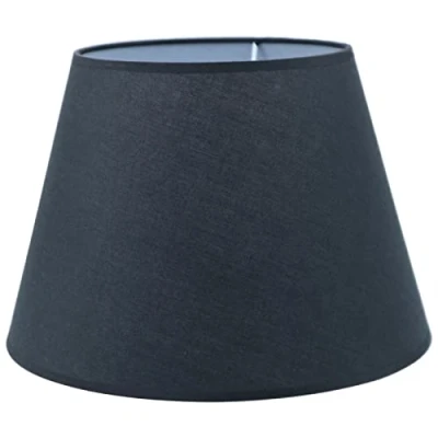 Image of Sinta Lampshades Modern Coolie Fabric Relacement Light Shade Small for E14/E27 Table Lamp Bedside Wall Lampshade,Ø12/30cm Black