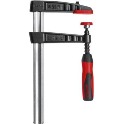 Image of Bessey TG100S14 2K Malleable Cast Iron Screw Clamp TG 1000/1402 Piece Plastic Handle, BE200525