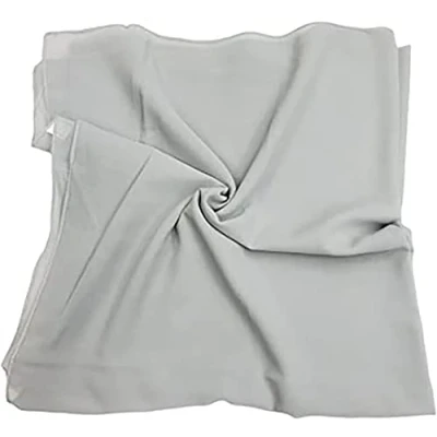 Image of KAV Women Plain Elegant Chiffon Head Scarf Hijab Silk Changer and Color Turban Light Large Maxi Hair Wrap Cover for Girls Shawl Piece (Light Grey)
