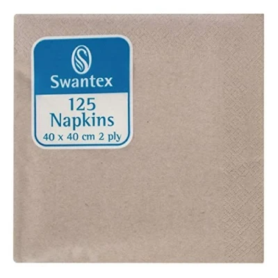 Image of Dinner Napkin Kraft Compostable 2ply 40cm (Pack 2000)