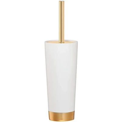 Image of Sealskin Glossy Toilet Brush and Holder, Polyresin, Gold, 9.5 x 33.6 cm