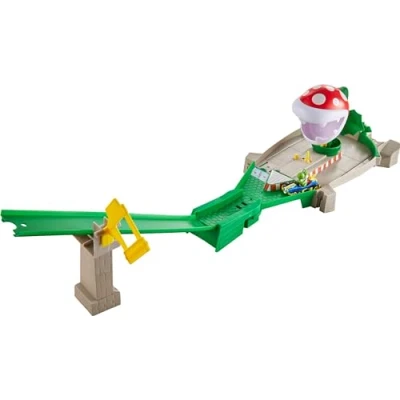 Image of Hot Wheels Mario Kart Track Set Assortment 4 different tracks with 1:64 scale vehicles and nemesis from video game gift for kids 3 years older, GFY47