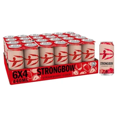 Image of Strongbow Strawberry Cider 24 x 440ml Can