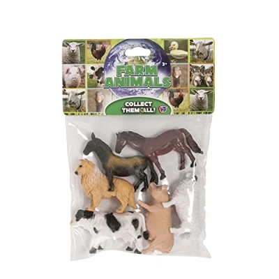 Image of HTI 1374211 Bag of Farm Animals 6 Piece, Multicolor