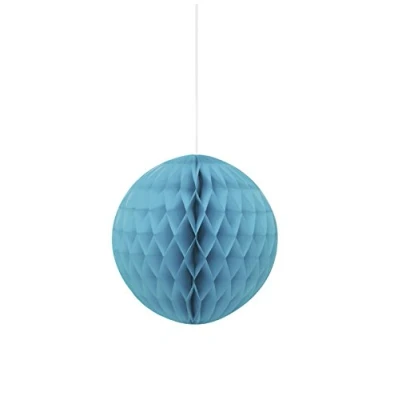 Image of Unique Party 63223 20cm Teal Tissue Paper Honeycomb Ball