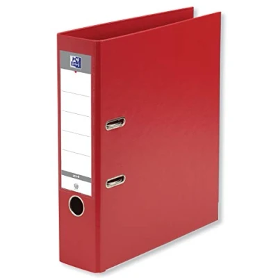 Image of OXFORD Smart Pro+ A4XL Lever Arch File 80 mm Spine 2 Rings Polypropylene Cover Red