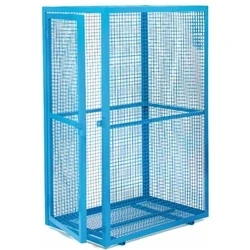 Image of Security Cage; 1630 x 700 1000; Single Door; 500kg; Blue