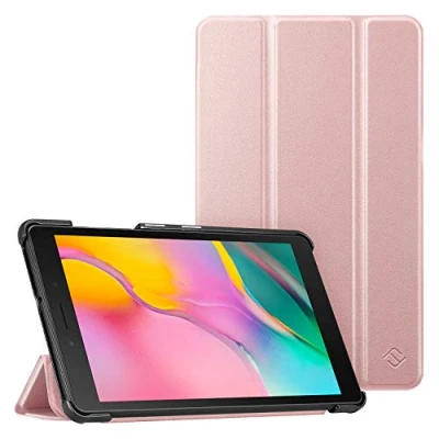 Image of FINTIE SlimShell Case for Samsung Galaxy Tab A 8.0 2019 (SM T290 / SM T295), Super Thin Lightweight Magnetic Stand Cover A8 8 Inch Tablet, Rose Gold
