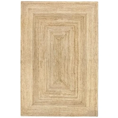 Image of HAMID Rug Jute Alhambra Natural Colour, Rug, Area 100% Fibre Hand Wovem, Braided for Home, Living Room, Floor Carpet..(300x200cm)