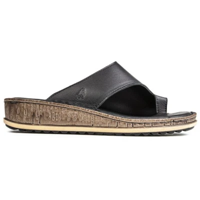 Image of Hush Puppies Women&#039;s Elissa Toepost Sandal, Black, 8 UK