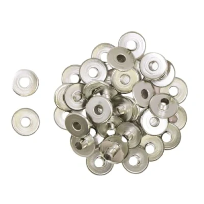 Image of Craftelier Pack of 40 Wide Eyelets Ideal for Cardmaking, Scrapbooking and Crafts Suitable Various Materials Inner Diameter 5 mm Outer 13 23 Colours (Silver)