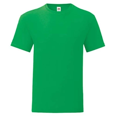 Image of Fruit of the Loom iconic T shirt, sizes S 5XL, meadow green, M