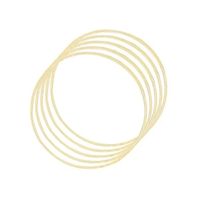 Image of 5 Pcs Embroidery Hoop Set 10 inches Bamboo Circle Cross Stitch Crafts Hoops Wreath Macrame Creations Ring