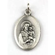 Image of Medal Confirmation Saints Saint Christopher. Joseph. Our Lady Immaculate. Sacred Heart of Jesus.Catholic Holy Spirit