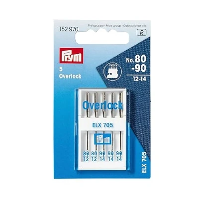 Image of Prym 152970 Sewing Machine Needles Overlock 80 90 Assorted, Silver, No. 100