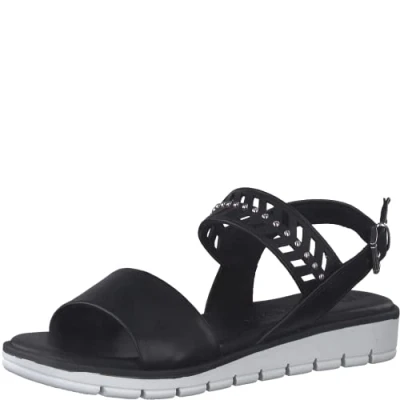 Image of MARCO TOZZI Women&#039; 2 28600 20 Sandal, Black, 3.5 UK