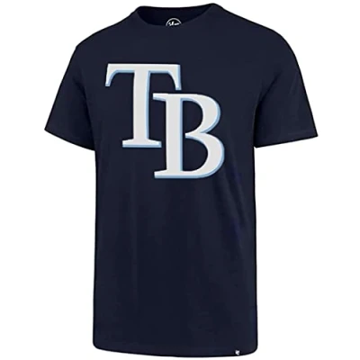 Image of MLB Men&#039;s Imprint Match Team Color Primary Logo Word Mark T Shirt (Milwaukee Brewers Navy, Small), Small