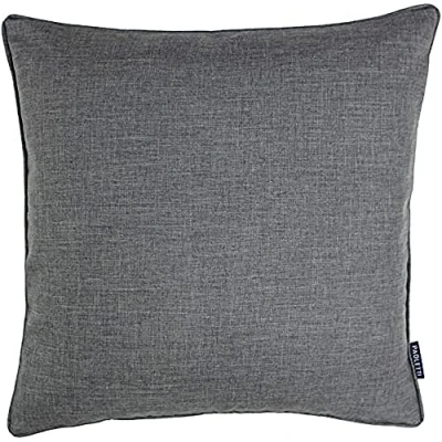 Image of Riva Home Twilight Piped Reversible Cushion Cover Silver One Size