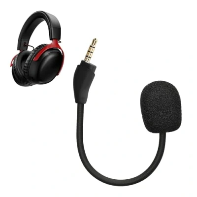 Image of kwmobile Microphone Compatible with Kingston HyperX Cloud III Replacement Mic for Gaming Headphones Black