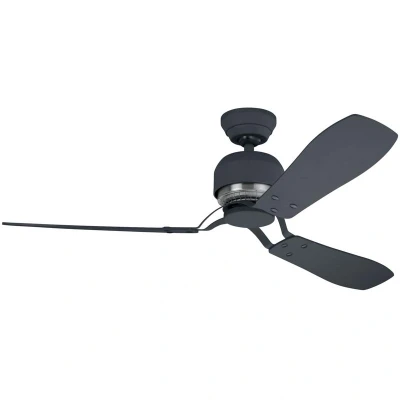Image of HUNTER Fan Ceiling Industrie II 132 cm Indoor, and Wall Control, Graphite, 3 Reversible Blades Graphite Chestnut Ideal for Summer or Winter, Model 24545