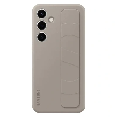 Image of Samsung Standing Silicone Back Cover Beige Galaxy S24+