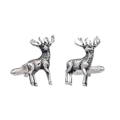 Image of Country Stag with Antlers Cufflinks Presented in a GS Cufflink Box