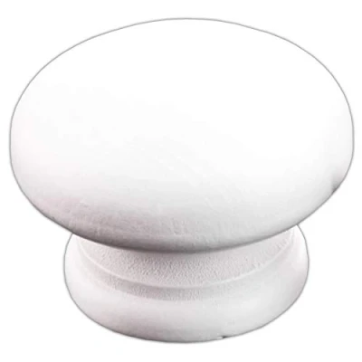 Image of 20x White Wooden 38mm Door Knobs Cupboard/Drawer Furniture Handles