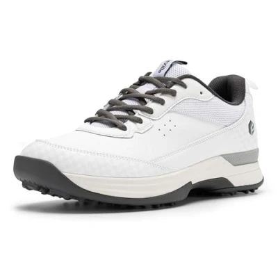 Image of FitVille Men&#039;s Waterproof Golf Shoes Extra Wide Fit Professional Spiked Non Slip Outdoor Casual Trainers
