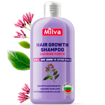 Image of Milva Hair Growth Shampoo FORTE with Quinine Extract 200 ML Anti Loss for Women &amp; Men Natural Thickening Fine Thinning Treatment that Nourish Scalp Follicles
