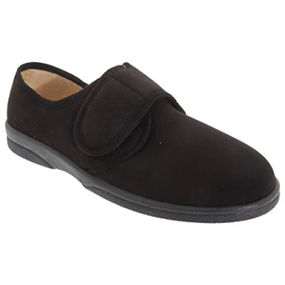 Image of Sleepers Mens Arthur Superwide Stretch Slippers (10 UK) (Black)