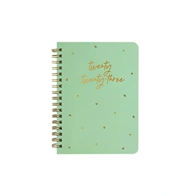 Image of Letts of London Celebrate A6 week to view 2023 diary mint, 23 082197