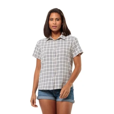 Image of Jack Wolfskin Women&#039;s Febla Shirt W Blouse, Night Blue Checks, M
