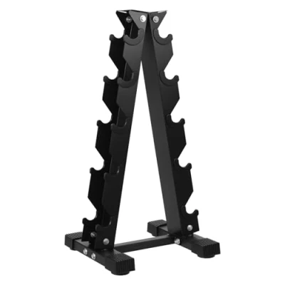 Image of yoakaiax 5 Tier Dumbbell Rack Stand Only, Heavy Duty Weight for Dumbbells Strength Training Racks Storage Rack, Perfect Home Gym Fitness Black Five
