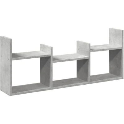 Image of vidaXL Wall Cabinet 100x18x40 cm Concrete Grey Engineered Wood