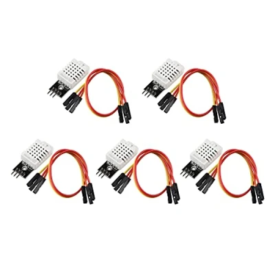 Image of HALJIA 5PCS DHT22 AM2302 Digital Temperature and Humidity Sensor Module Compatible with Arduino Raspberry DIY etc. Cable