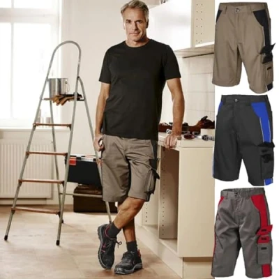 Image of Powerfix Mens Cargo Combat Work Shorts Multipocket Durable Workwear (32&quot;, Navy)