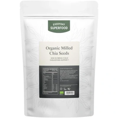 Image of Everyday Superfood Organic Milled Chia Seeds 400g, Cold Ground Premium Seed Powder