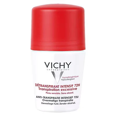 Image of Vichy 72HR Stress Resist Roll On Anti Perspirant for sensitive skin 50ml