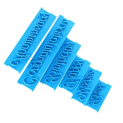 Image of 3 Set Cookie Stamp Blessing Letters Mold Happy Birthday Best Wishes Fondant Cutter Mould Icing Embosser Sugarcraft Cake Decorating Tools