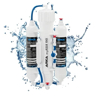 Image of ARKA Aquatics myAqua190 reverse osmosis system for up to 190 litres per day, filters 99% of pollutants, salts and bacteria from the water, ideal any saltwater freshwater aquarium,