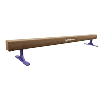 Image of Tumbl Trak Addie Gymnastics Training Balance Beam with Risers, Suede Gymnast For