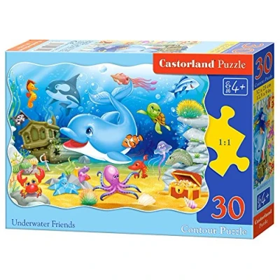 Image of Castorland B 03501 Classic Underwater Friends Contour Jigsaw Puzzle, 30 Pieces Set, Multi