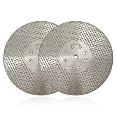 Image of SHDIATOOL Electroplated Diamond Cutting Grinding Disc for Marble Granite 2pk 9 inch/230MM M14 thread Both Side